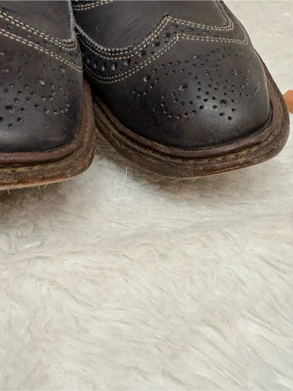 Allen Edmonds 11 Neumok Leather Wingtip Dress Blue Shoes Signs Wear At Insole